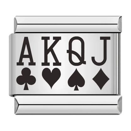 Poker & Casino Charm Collection — 9mm Italian Bracelet