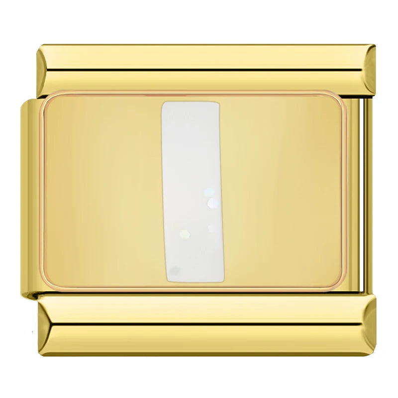 Gold Letter Charm Collection — 9mm Italian Bracelet