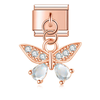 Turtle & Butterfly Charm Collection — 9mm Italian Bracelet