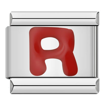 Red Letter Charm Collection — 9mm Italian Bracelet