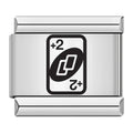 Charm Carte Plus Deux à Fond Blanc — photo du produit