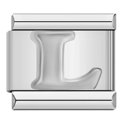 Silver Letter Charm Collection — 9mm Italian Bracelet
