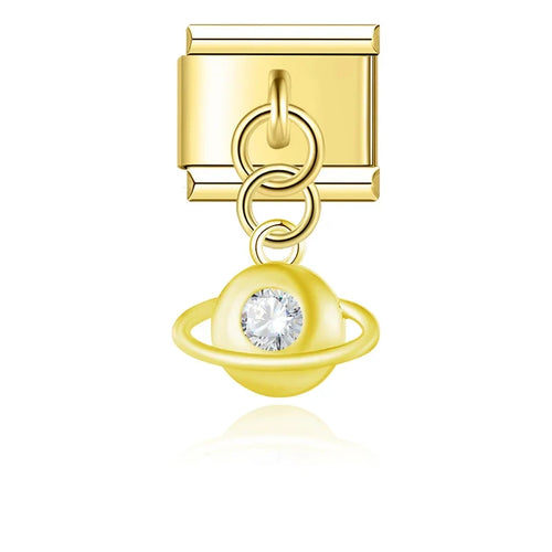 Charm Lune, Cadenas et Planète Dorés - DJ1560 NO 9