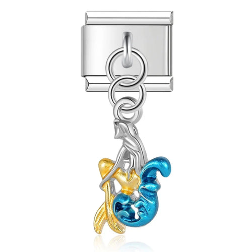 Charm Poisson et Papillon CZ - DJ100-G