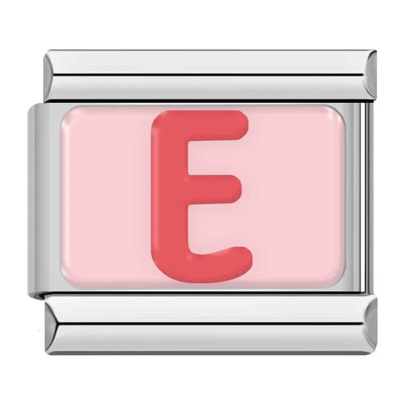 Red Colorful Letter Charm Collection — 9mm Italian Bracelet