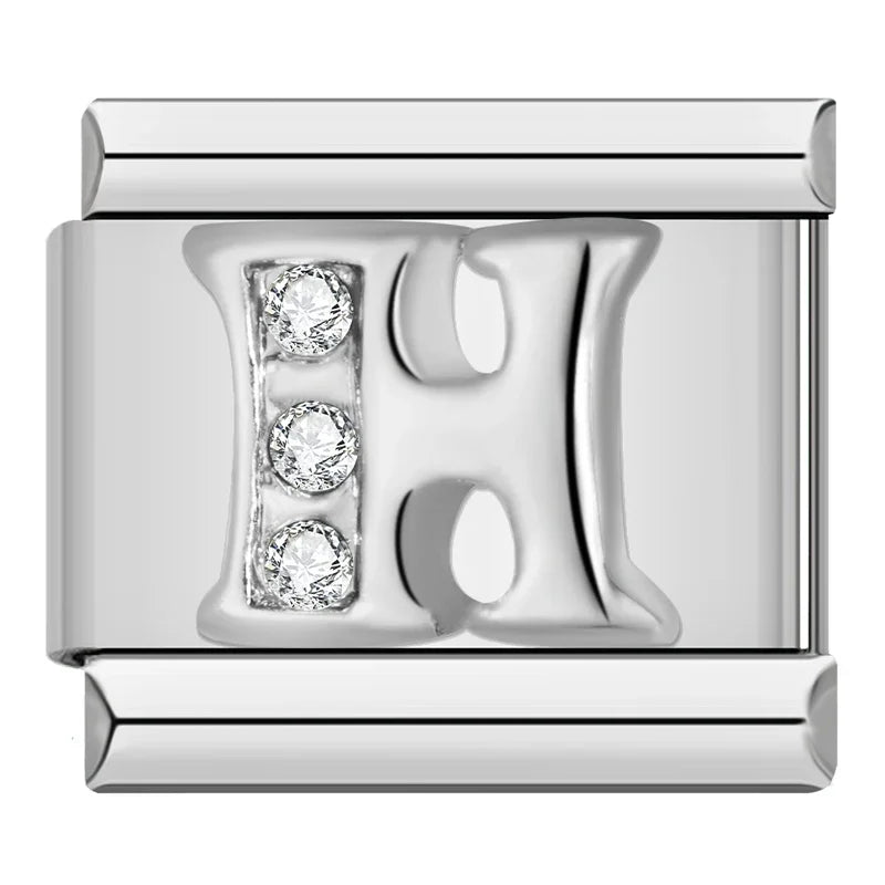 Silver Letter Charm Collection Vol. 2 — 9mm Italian Bracelet