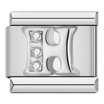 Silver Letter Charm Collection Vol. 2 — 9mm Italian Bracelet