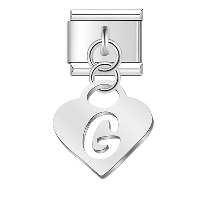 Pastel Letter Charm Collection — 9mm Italian Bracelet