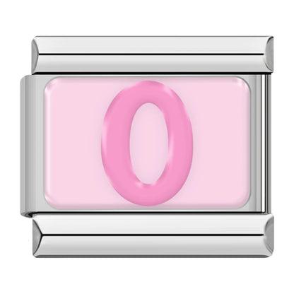 Pink Letter Charm Collection — 9mm Italian Bracelet