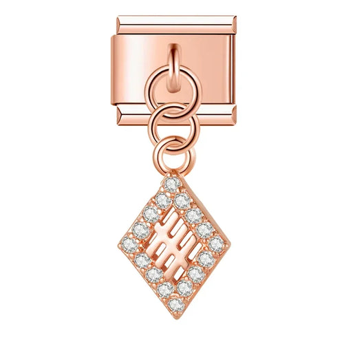 Charm Rose et Nœud - NO 13