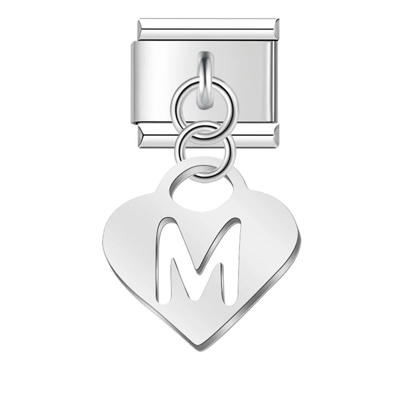 Pastel Letter Charm Collection — 9mm Italian Bracelet