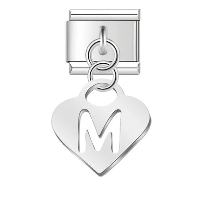 Pastel Letter Charm Collection — 9mm Italian Bracelet