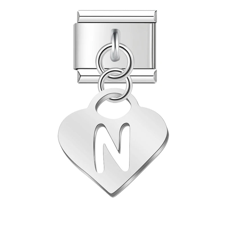 Pastel Letter Charm Collection — 9mm Italian Bracelet
