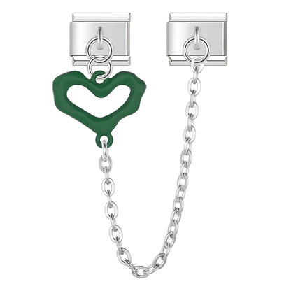 Heart Love Chain Charm Collection — 9mm Italian Bracelet