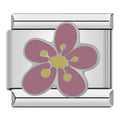 Charm Fleur Mauve à Cinq Pétales — photo du produit