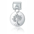 Charm pendentif Médaillon Arbre de Vie Argenté — photo du produit