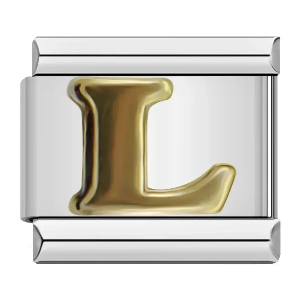 Classic Letter Charm Collection — 9mm Italian Bracelet