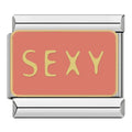 Charm Sexy Doré sur Fond Rose — photo du produit