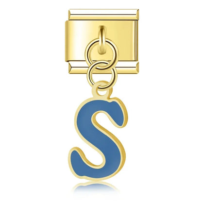 Colorful Lowercase Letter Charm Collection — 9mm Italian Bracelet