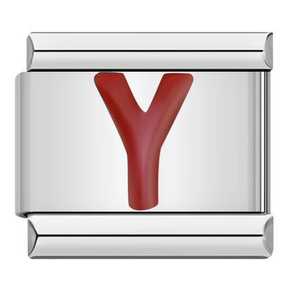 Red Letter Charm Collection — 9mm Italian Bracelet