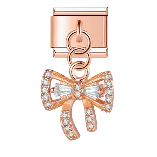 Charm Rose et Nœud - NO 8