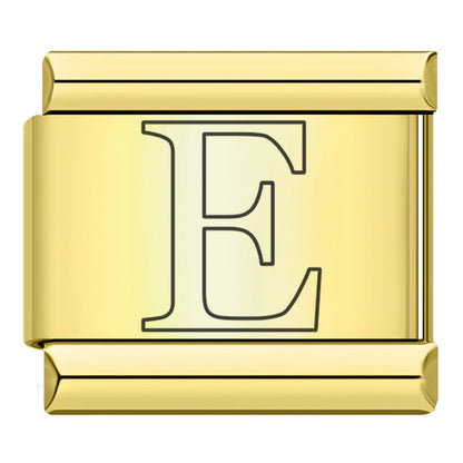 Gold Letter Charm Collection Vol. 2 — 9mm Italian Bracelet