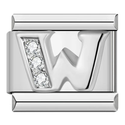 Silver Letter Charm Collection Vol. 2 — 9mm Italian Bracelet