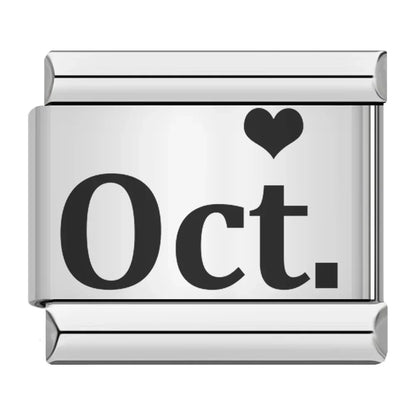 Laser Month Charm Collection — 9mm Italian Bracelet