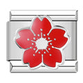 Charm Fleur Rouge à Cinq Pétales — photo du produit