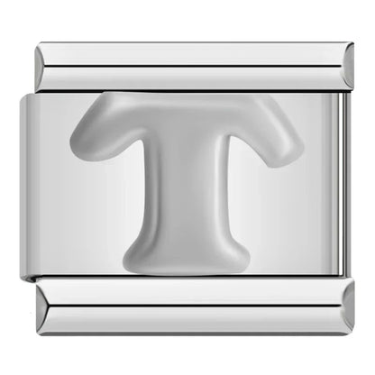 Silver Letter Charm Collection — 9mm Italian Bracelet