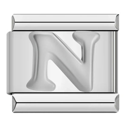 Silver Letter Charm Collection — 9mm Italian Bracelet