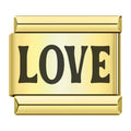 Charm Mot Love Noir sur Doré — photo du produit