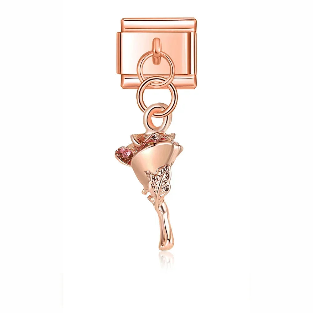 Charm Rose et Enveloppe - DJ375 F