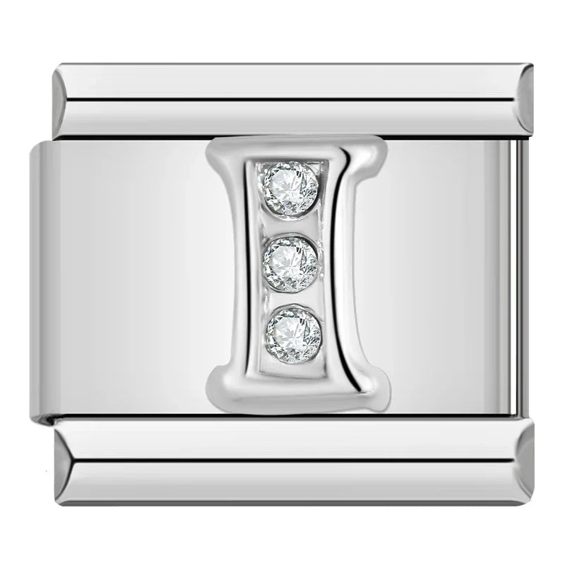 Silver Letter Charm Collection Vol. 2 — 9mm Italian Bracelet