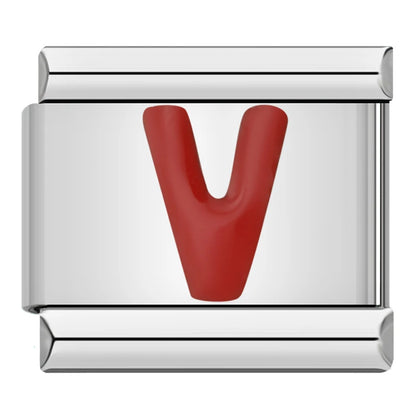 Red Letter Charm Collection — 9mm Italian Bracelet