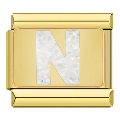 Gold Letter Charm Collection — 9mm Italian Bracelet