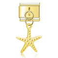 Charm pendentif Étoile de Mer Dorée Ajourée — photo du produit