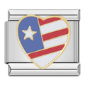 Charm Cœur Drapeau des États-Unis — photo du produit