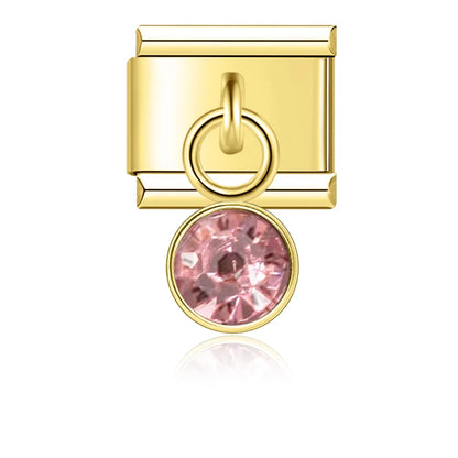 CZ Birthstone Charm Collection — 9mm Italian Bracelet
