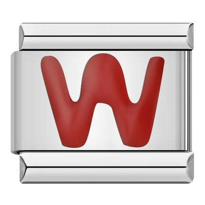 Red Letter Charm Collection — 9mm Italian Bracelet