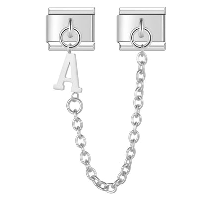 Silver & Gold Letter Charm Collection — 9mm Italian Bracelet
