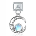 Charm pendentif Croissant Nacré Argenté — photo du produit