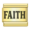 Charm Mot Faith Noir sur Doré — photo du produit