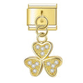 Charm pendentif Trèfle Doré Pavé — photo du produit