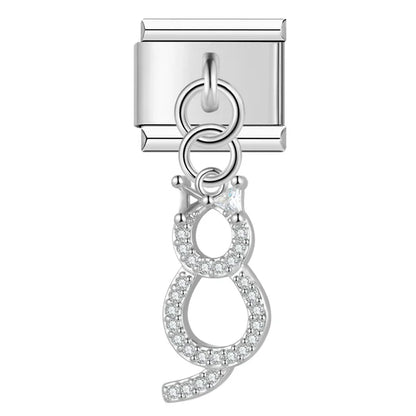 Whimsical CZ Charm Collection — 9mm Italian Bracelet