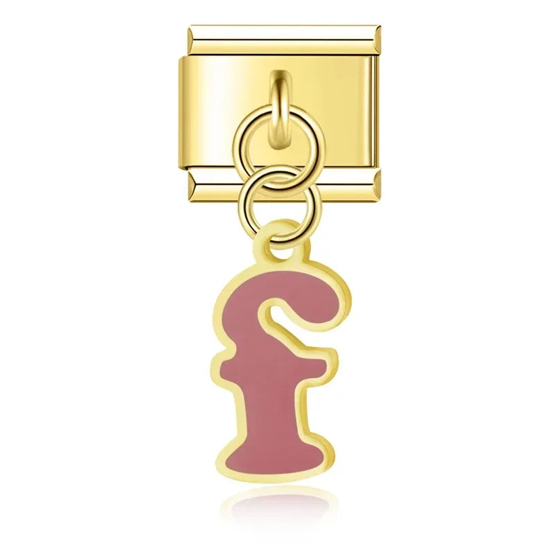 Colorful Lowercase Letter Charm Collection — 9mm Italian Bracelet