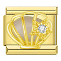 Charm Couronne Dorée à Pierre Claire — photo du produit
