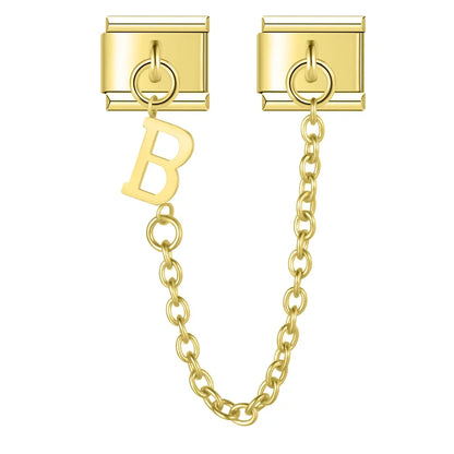 Silver & Gold Letter Charm Collection — 9mm Italian Bracelet