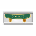 Charm Planche de Skate Verte Argenté — photo du produit