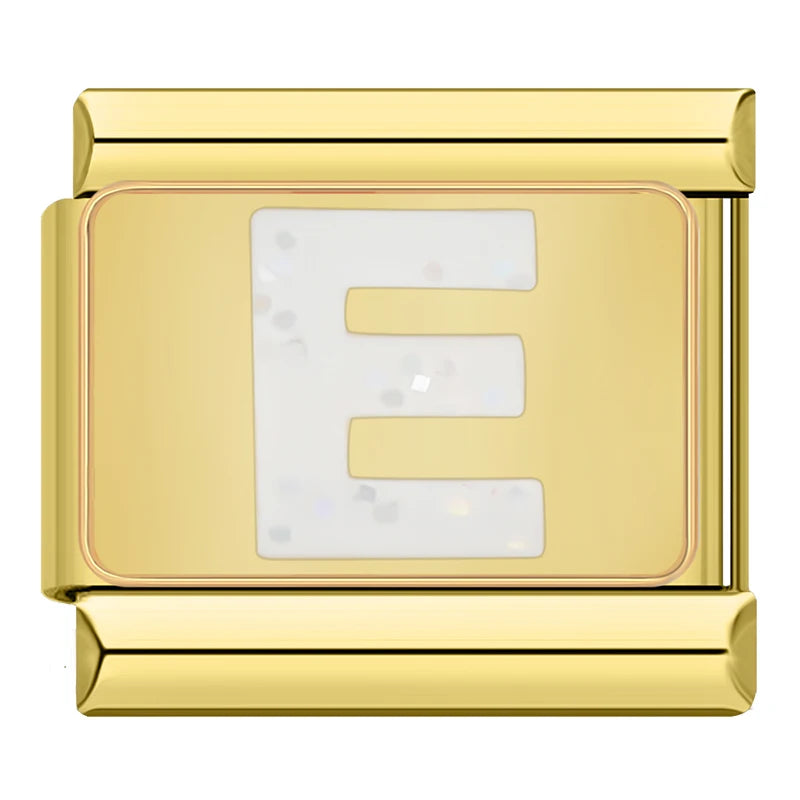 Gold Letter Charm Collection — 9mm Italian Bracelet